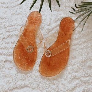 Tory Burch "Sparkle Jelly" flip flops
